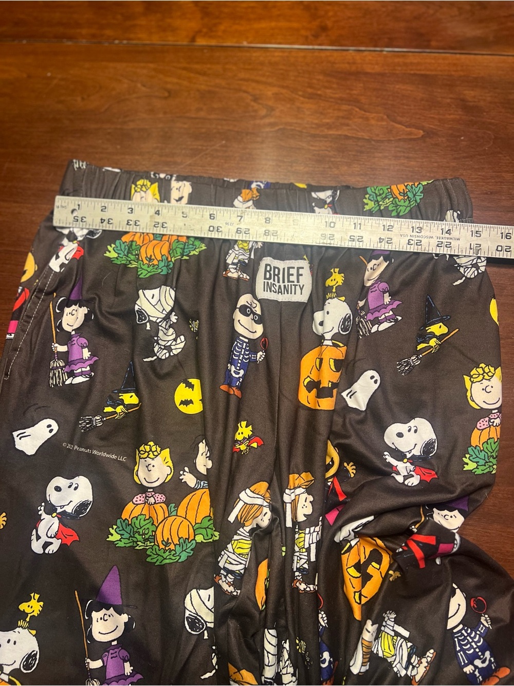 Lot of 2 Brief Insanity Peanuts Snoopy Holiday Pajama Pants Size Large - Picture 6 of 8